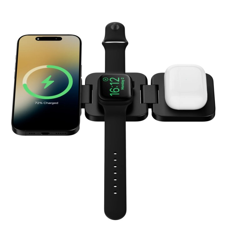 MagFold™ - 3-i-1 vikbar magnetisk trådlös laddningsstation - Qi2