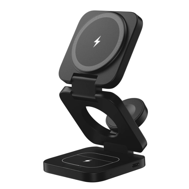 MagFold™ - 3-i-1 vikbar magnetisk trådlös laddningsstation - Qi2